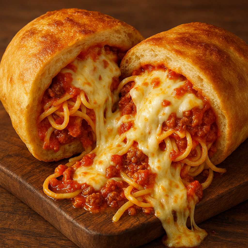 Spaghetti Indbagt Pizza